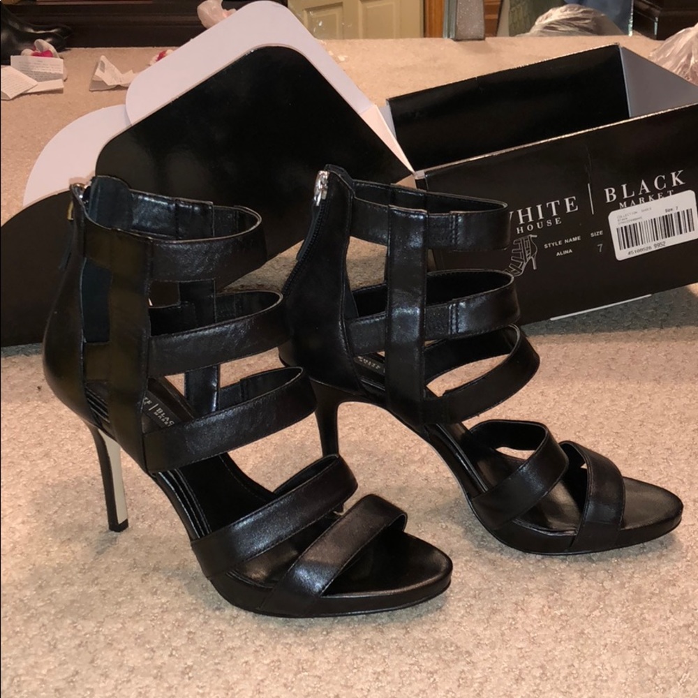 WHITE HOUSE BLACK MARKET BLACK HEELS STILETTOS